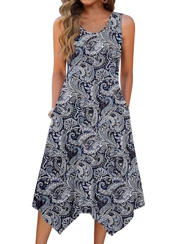 Zeagoo Women's Sleeveless Flare Midi Dress: $28.04