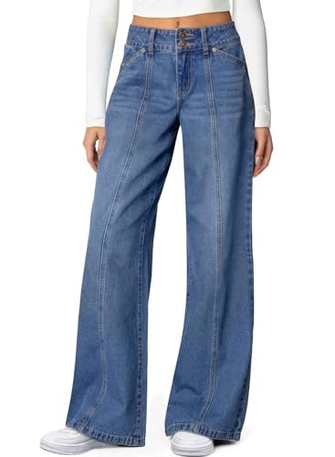 Sidefeel Women's High Waisted Wide Leg Jeans: $25.13