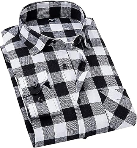 Cromoncent Men's Plaid Flannel Long Sleeve Button Down Shirt: $15.89 Cromoncent Men's Plaid Flannel Long Sleeve Button Down Shirt: $15.89