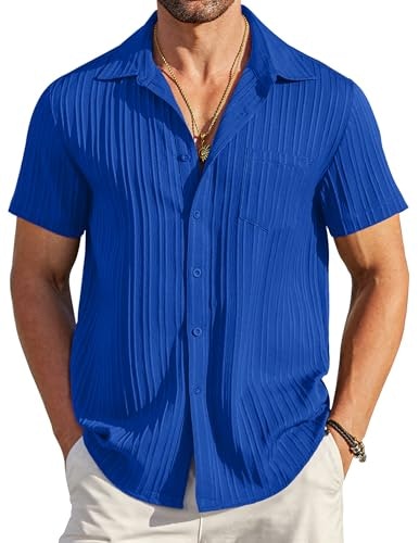 Coofandy Men's Casual Linen Short Sleeve Button-Down Shirt: $19.99 Coofandy Men's Casual Linen Short Sleeve Button-Down Shirt: $19.99