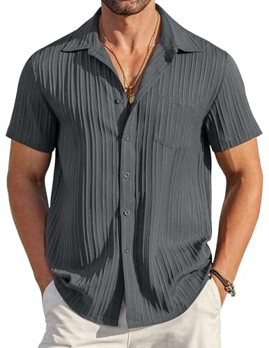 Coofandy Men's Short Sleeve Button-Down Shirt: $18.97 Coofandy Men's Short Sleeve Button-Down Shirt: $18.97