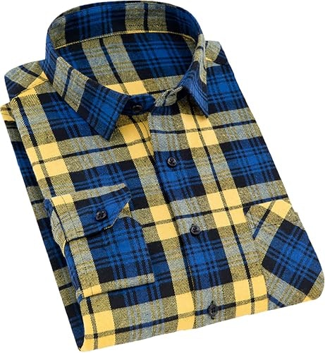 Cromoncent Men's Plaid Flannel Long Sleeve Button Down Shirt: $22.08 Cromoncent Men's Plaid Flannel Long Sleeve Button Down Shirt: $22.08
