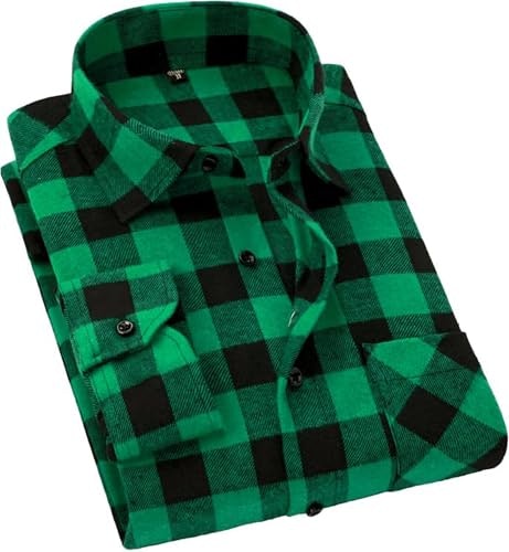 Cromoncent Men's Plaid Flannel Long Sleeve Button Down Shirt: $22.09 Cromoncent Men's Plaid Flannel Long Sleeve Button Down Shirt: $22.09