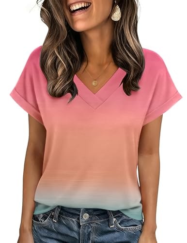 Zeagoo Women's Short Sleeve Casual Tunic Top: $9.99
