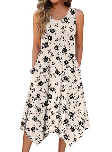 Zeagoo Floral Sleeveless Midi Dress: $19.98 Zeagoo Floral Sleeveless Midi Dress: $19.98