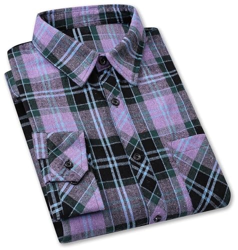 Cromoncent Men's Plaid Flannel Long Sleeve Button Down Shirt: $21.23 Cromoncent Men's Plaid Flannel Long Sleeve Button Down Shirt: $21.23