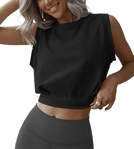 Jinkesi Women's Athletic Yoga Crop Tank Top: $6.79