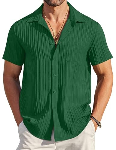 Coofandy Men's Casual Textured Linen Short Sleeve Shirt: $19.98 Coofandy Men's Casual Textured Linen Short Sleeve Shirt: $19.98