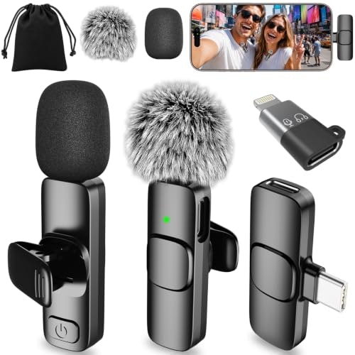 SmaFun Wireless Lavalier Microphone for iPhone and Android: $13.98