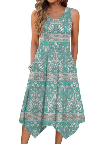 Zeagoo Women's Sleeveless Ethnic Print Midi Shirt Dress: $16.99 Zeagoo Women's Sleeveless Ethnic Print Midi Shirt Dress: $16.99