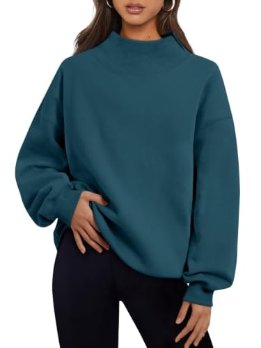 Trendy Queen Women's Mock Neck Oversized Pullover Sweatshirt: $31.99 Trendy Queen Women's Mock Neck Oversized Pullover Sweatshirt: $31.99