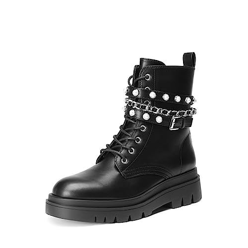 Dream Pairs Women's Lace-Up Combat Ankle Boots: $39.09