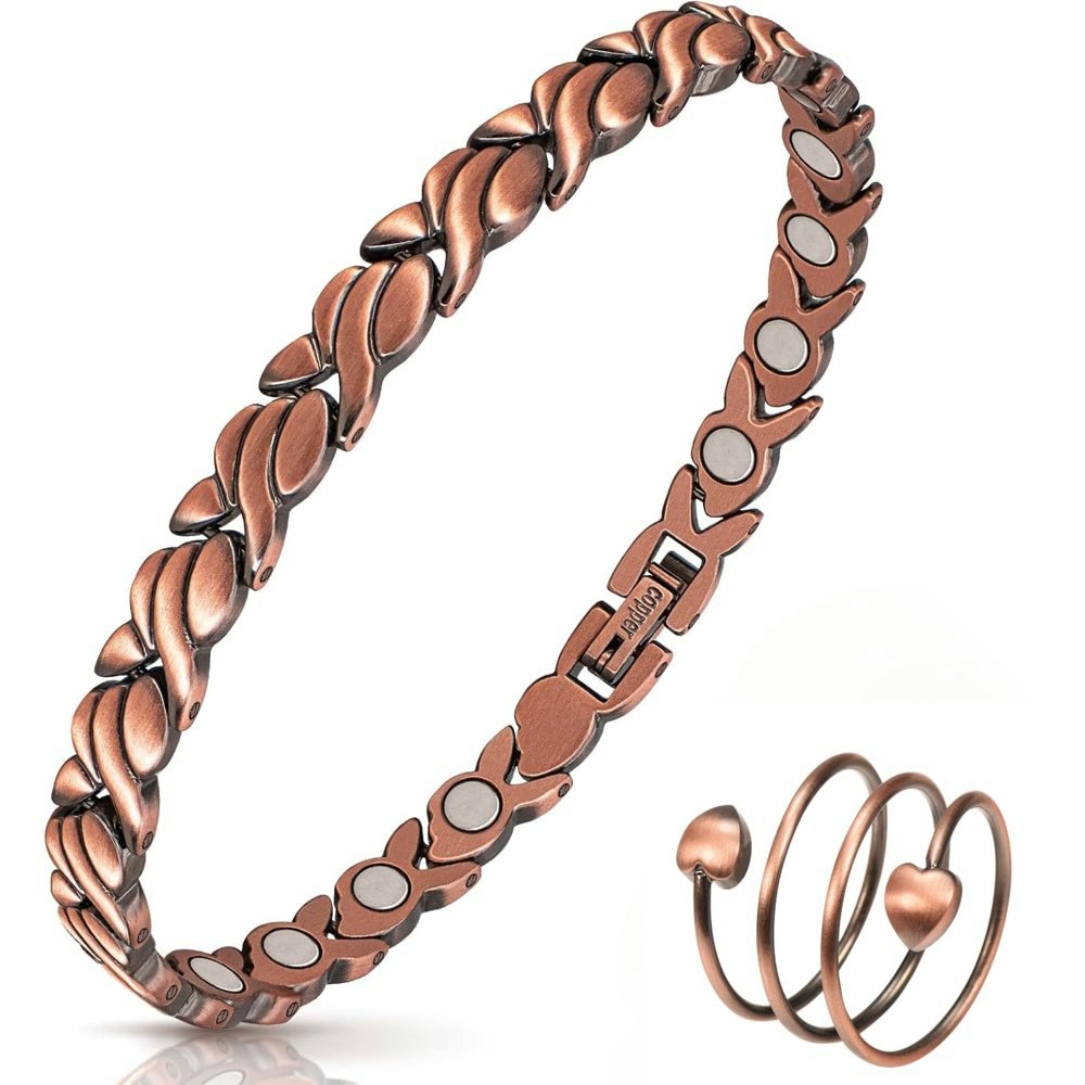 Wollet Pure Solid Copper Magnetic Bracelet for Women: $19.83 Wollet Pure Solid Copper Magnetic Bracelet for Women: $19.83