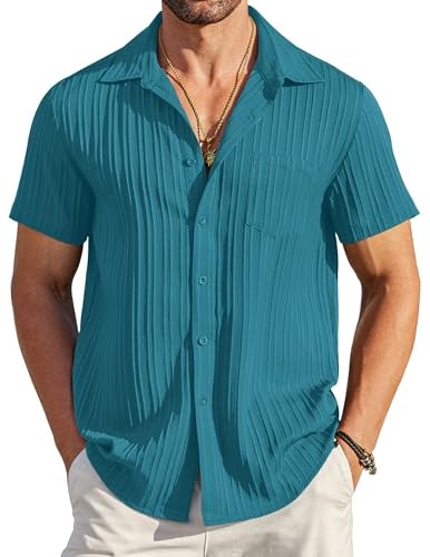 Coofandy Men's Short Sleeve Button Down Shirt: $19.98 Coofandy Men's Short Sleeve Button Down Shirt: $19.98
