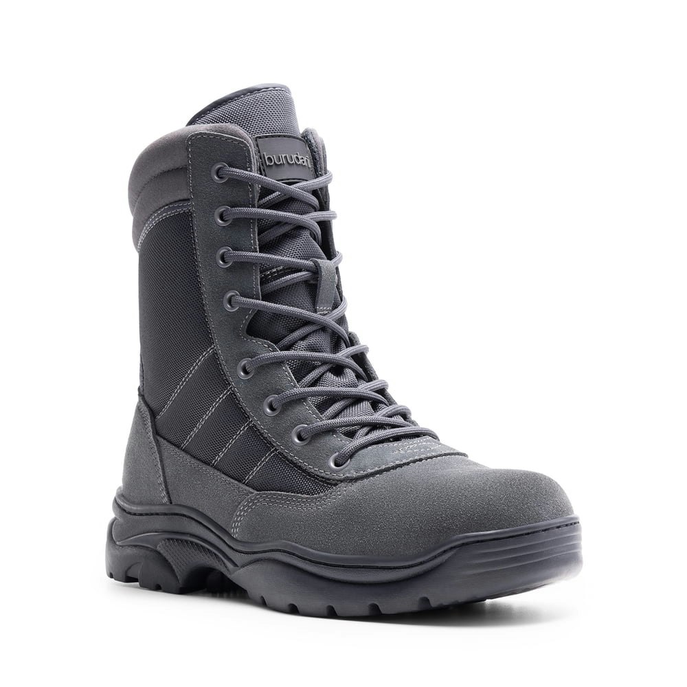 Burudani Men's Tactical Side-Zipper Leather Combat Boots: $37.99 Burudani Men's Tactical Side-Zipper Leather Combat Boots: $37.99