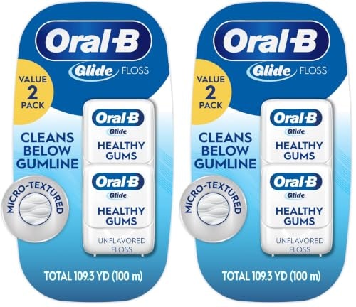 Oral-B Glide Healthy Gums Unflavored Dental Floss 4-Pack: $12.48 Oral-B Glide Healthy Gums Unflavored Dental Floss 4-Pack: $12.48
