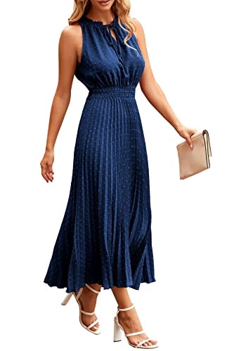 Prettygarden Women's V-Neck Swiss Dot Midi Summer Dress: $35.99 Prettygarden Women's V-Neck Swiss Dot Midi Summer Dress: $35.99