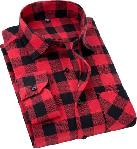Cromoncent Men's Plaid Flannel Long Sleeve Button Down Shirt: $19.53 Cromoncent Men's Plaid Flannel Long Sleeve Button Down Shirt: $19.53