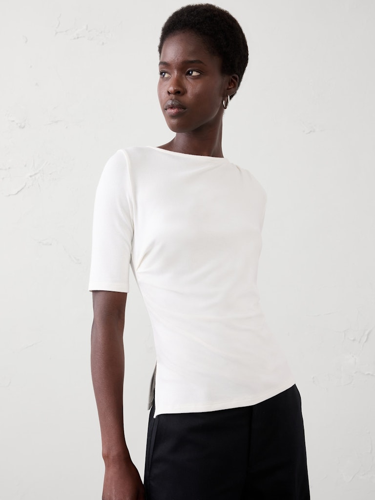 Soft Luxe Side-Ruched Top: $27.50