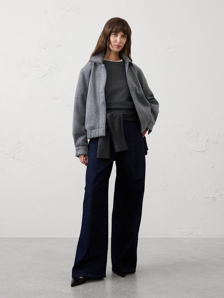 Knit Melton Short Jacket: $80 Knit Melton Short Jacket: $80