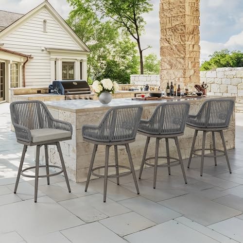 Cozyman Outdoor Swivel Rattan Bar Stools 4-Pack: $594.99 Cozyman Outdoor Swivel Rattan Bar Stools 4-Pack: $594.99