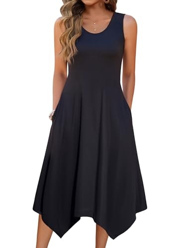 Zeagoo Women's Sleeveless Floral Midi Dress: $16.99 Zeagoo Women's Sleeveless Floral Midi Dress: $16.99