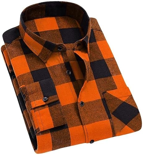 Cromoncent Men's Plaid Flannel Long Sleeve Button Down Shirt: $19.53 Cromoncent Men's Plaid Flannel Long Sleeve Button Down Shirt: $19.53