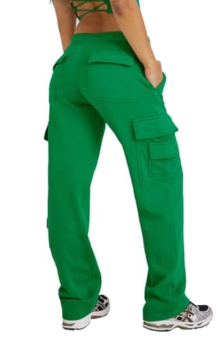 Waitfairy Women's Fleece Wide Leg Cargo Sweatpants: $29.99 Waitfairy Women's Fleece Wide Leg Cargo Sweatpants: $29.99
