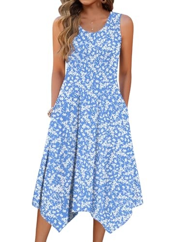 Zeagoo Women's Sleeveless Flare Midi Dress: $22.94
