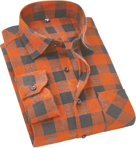 Cromoncent Men's Plaid Flannel Long Sleeve Button Down Shirt: $14.95 Cromoncent Men's Plaid Flannel Long Sleeve Button Down Shirt: $14.95