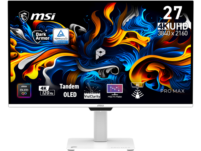 MSI 27" 4K HDR OLED FreeSync Gaming Monitor: $709.99 MSI 27" 4K HDR OLED FreeSync Gaming Monitor: $709.99