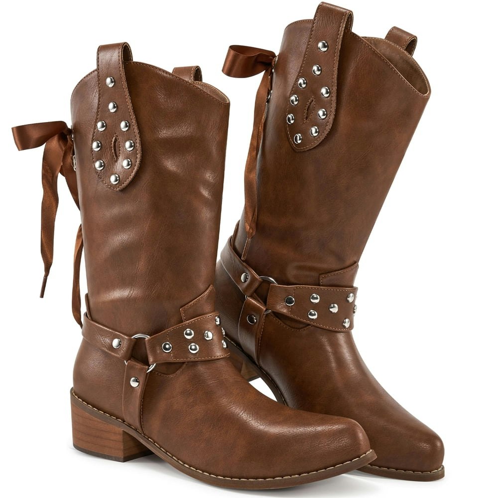 Ecetana Women's Western Mid Calf Cowboy Boots: $36.98 Ecetana Women's Western Mid Calf Cowboy Boots: $36.98