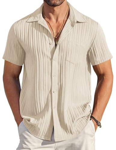 Coofandy Men's Big & Tall Textured Linen Short Sleeve Shirt: $19.99 Coofandy Men's Big & Tall Textured Linen Short Sleeve Shirt: $19.99