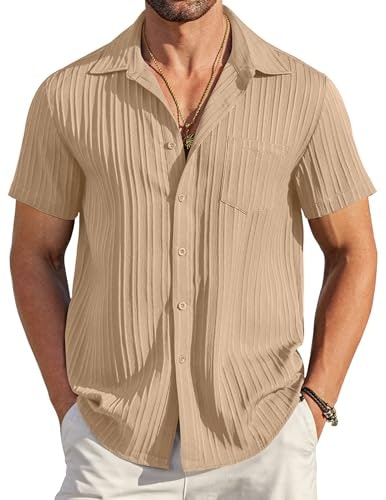 Coofandy Men's Linen Casual Button Down Beach Shirt: $18.98 Coofandy Men's Linen Casual Button Down Beach Shirt: $18.98