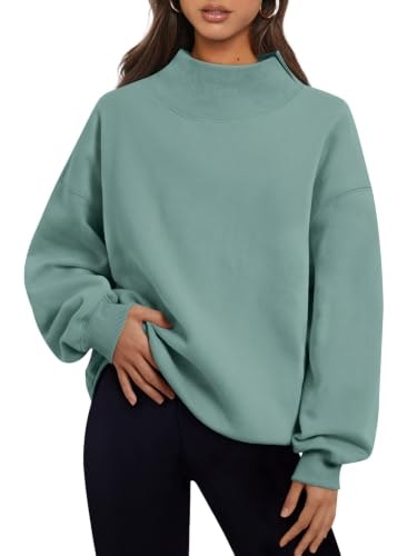 Trendy Queen Women's Mock Neck Oversized Pullover Sweatshirt: $31.99 Trendy Queen Women's Mock Neck Oversized Pullover Sweatshirt: $31.99