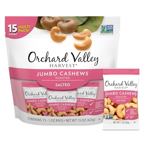 Orchard Valley Harvest Jumbo Cashews 1-oz. 15-Pack: $13.60 Orchard Valley Harvest Jumbo Cashews 1-oz. 15-Pack: $13.60