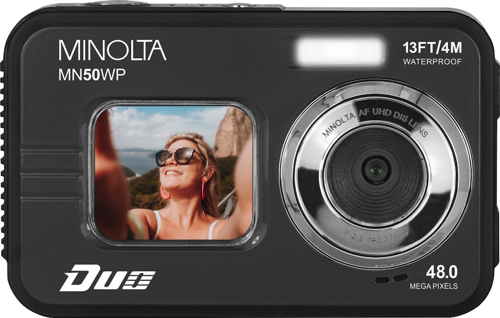 Minolta Duo MN50WP 48MP Waterproof 5K Dual LCD Digital Camera: $129.99 Minolta Duo MN50WP 48MP Waterproof 5K Dual LCD Digital Camera: $129.99