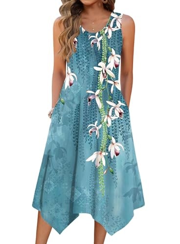Zeagoo Women's Floral Sleeveless A-line Sundress: $16.99
