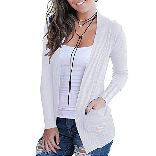 Voianlimo Women's Open Front Long Sleeve Cardigan: $25.49