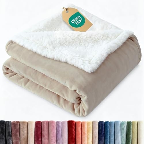 Full Size Reversible Sherpa Fleece Blanket: $29.74