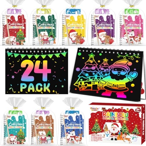 Feredo Kids Christmas Scratch Notebook 24-Pack: $22.94