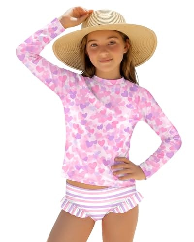 Xaatren Girls' 2-Piece Rash Guard Swimsuit Set: $14.98