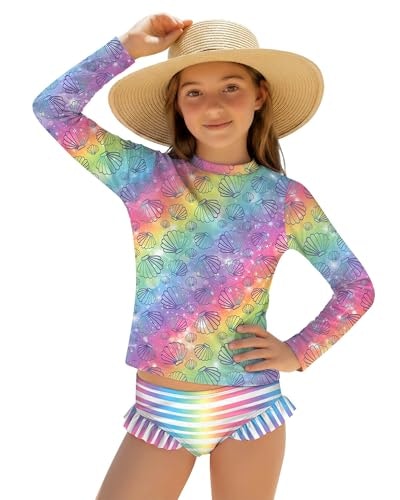 Xaatren Girls' 2-Piece Rash Guard Swimsuit Set: $16.99 Xaatren Girls' 2-Piece Rash Guard Swimsuit Set: $16.99