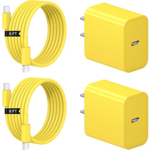20W USB-C Wall Charger and 6ft Cable 4-Pack: $22.08
