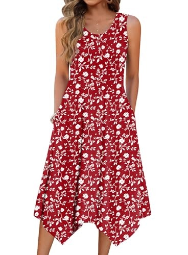Zeagoo Sleeveless A-line Tunic Midi Dress with Pockets: $25.47 Zeagoo Sleeveless A-line Tunic Midi Dress with Pockets: $25.47
