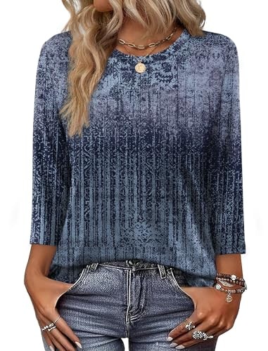 Ofeefan Women's 3/4 Sleeve Tie Dye Blouse: $8.49 Ofeefan Women's 3/4 Sleeve Tie Dye Blouse: $8.49