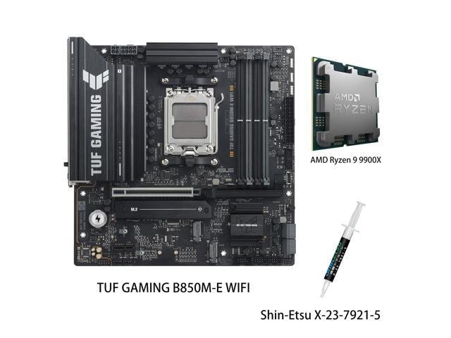 Asus TUF Gaming B850M-E Wi-Fi Motherboard and AMD Ryzen 9 9900X CPU Combo: $899.99 Asus TUF Gaming B850M-E Wi-Fi Motherboard and AMD Ryzen 9 9900X CPU Combo: $899.99