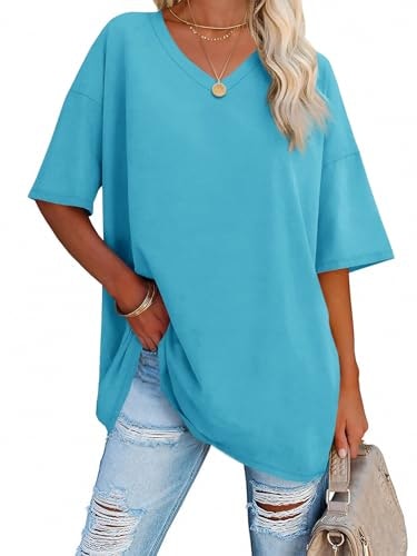 Ebifin Women's V-Neck Oversized T-Shirt: $12.96