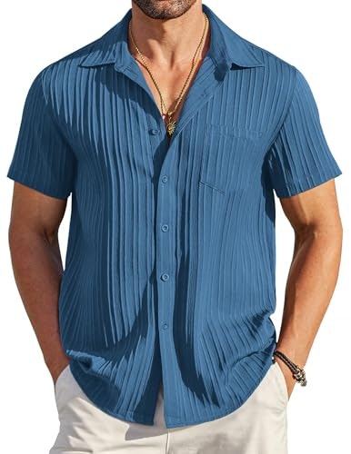 Coofandy Men's Short Sleeve Casual Button-Down Shirt: $18.97 Coofandy Men's Short Sleeve Casual Button-Down Shirt: $18.97