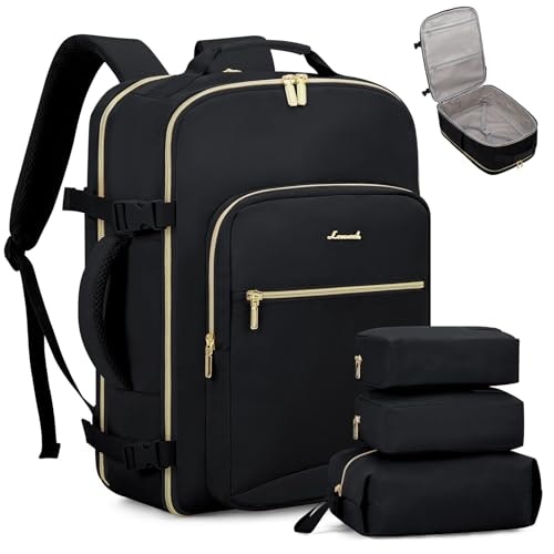Lovevook 40L Carry-On Travel Backpack with 3 Packing Cubes: $36.54